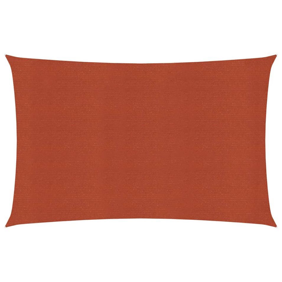 Voile d'ombrage 160 g/m² Terre cuite 6x7 m PEHD - Photo n°1
