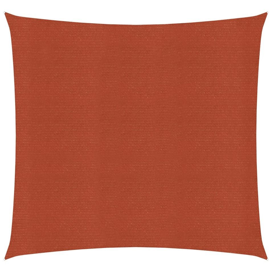 Voile d'ombrage 160 g/m² Terre cuite 7x7 m PEHD - Photo n°1