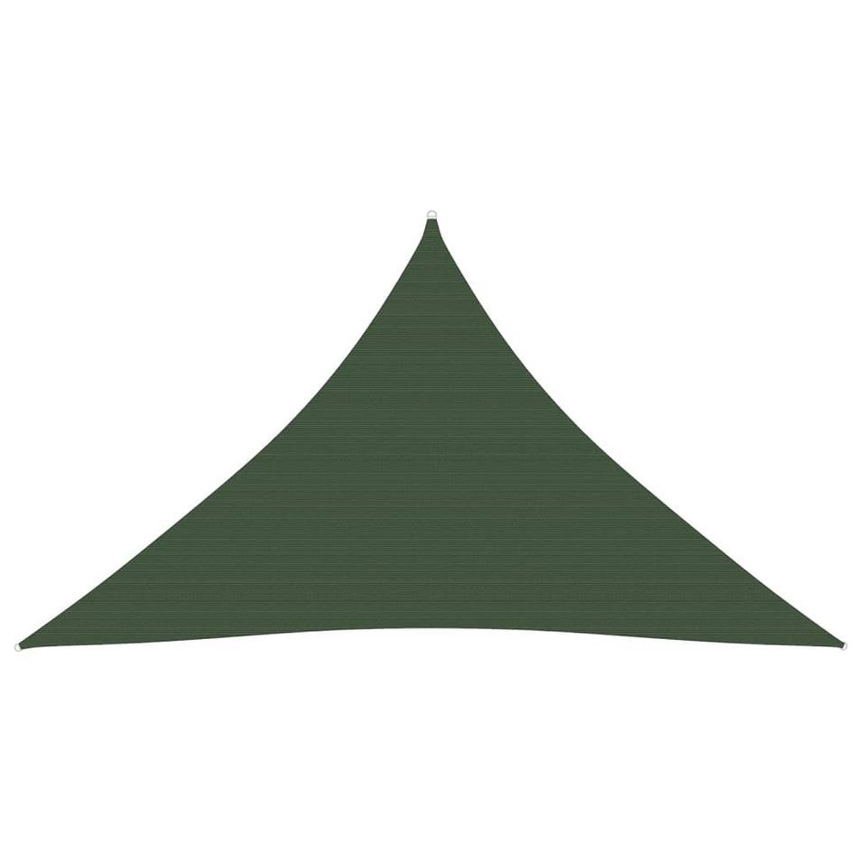 Voile d'ombrage 160 g/m² Vert foncé 2,5x2,5x3,5 m PEHD - Photo n°1
