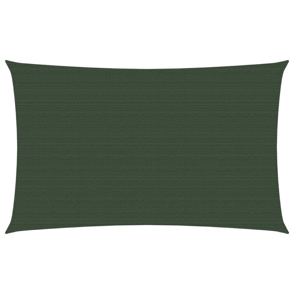 Voile d'ombrage 160 g/m² Vert foncé 2,5x5 m PEHD - Photo n°1