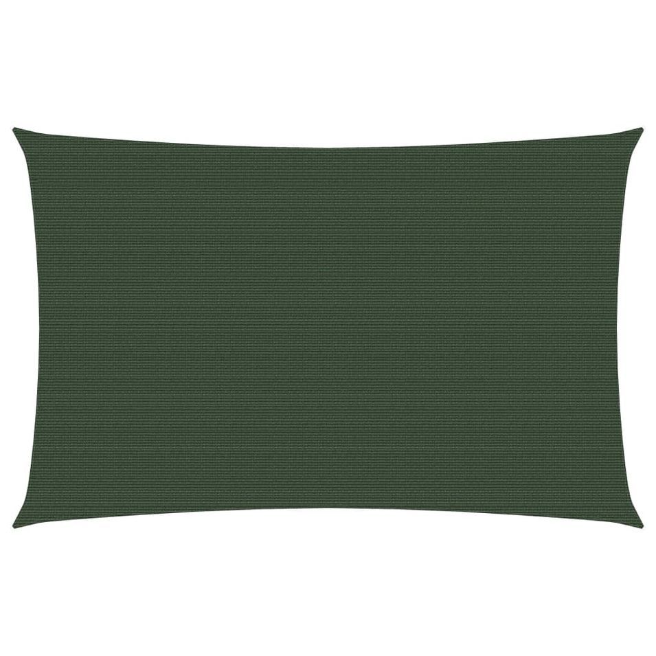 Voile d'ombrage 160 g/m² Vert foncé 2x4 m PEHD - Photo n°1