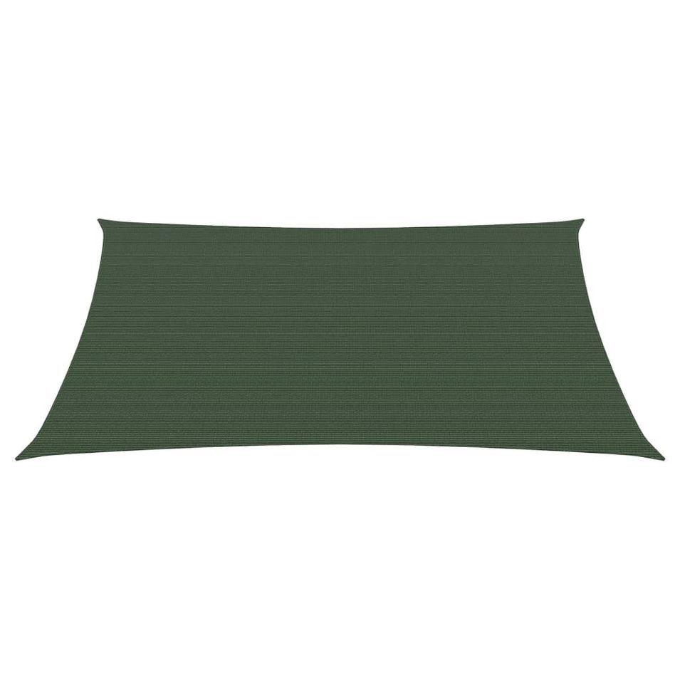 Voile d'ombrage 160 g/m² Vert foncé 3/4x3 m PEHD - Photo n°1