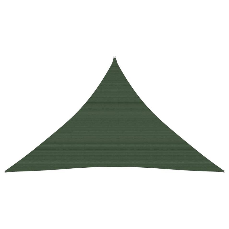 Voile d'ombrage 160 g/m² Vert foncé 3,5x3,5x4,9 m PEHD - Photo n°1