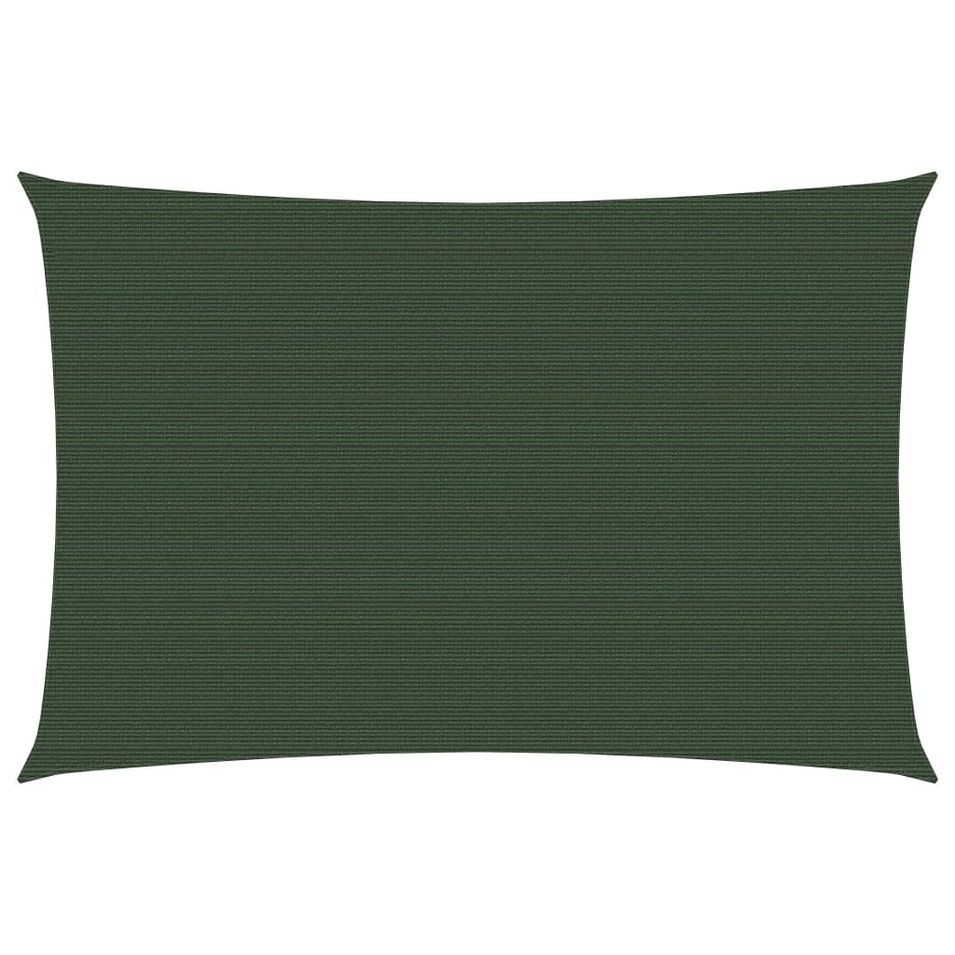 Voile d'ombrage 160 g/m² Vert foncé 3,5x4,5 m PEHD - Photo n°1