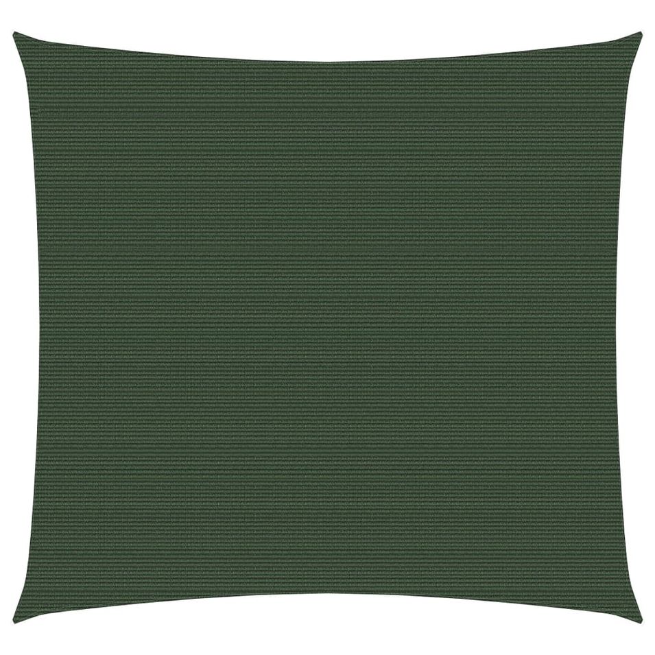 Voile d'ombrage 160 g/m² Vert foncé 3,6x3,6 m PEHD - Photo n°1