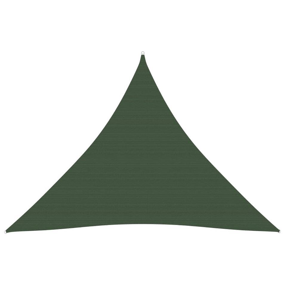 Voile d'ombrage 160 g/m² Vert foncé 3,6x3,6x3,6 m PEHD - Photo n°1