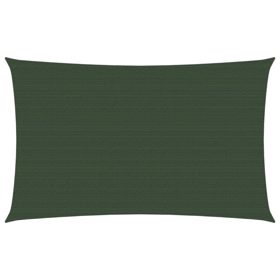 Voile d'ombrage 160 g/m² Vert foncé 3x6 m PEHD - Photo n°1