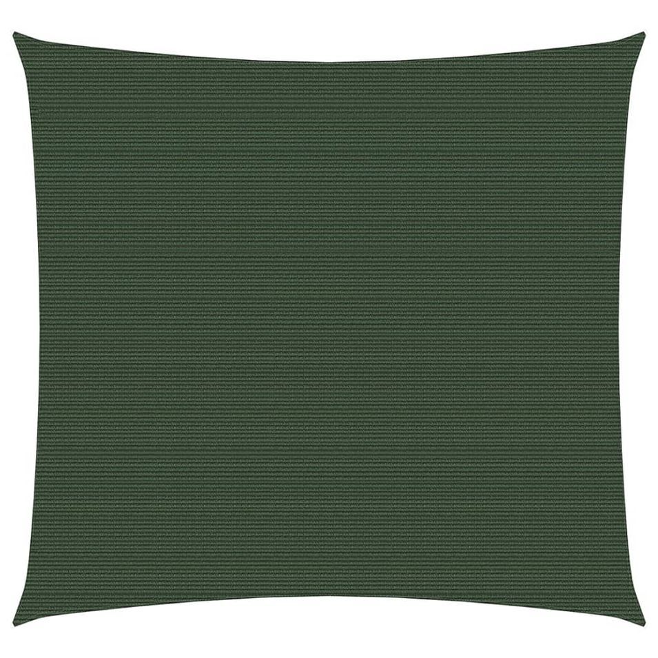 Voile d'ombrage 160 g/m² Vert foncé 4,5x4,5 m PEHD - Photo n°1
