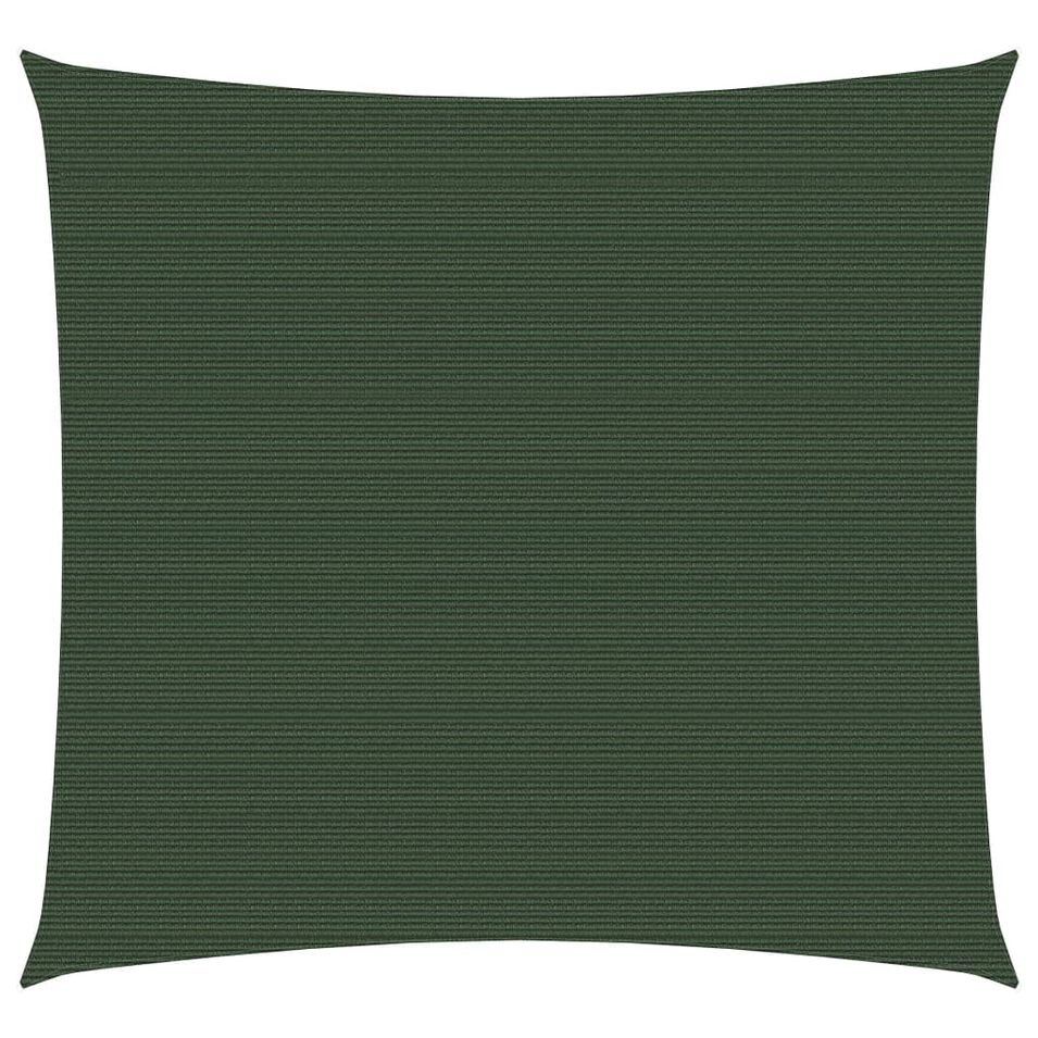Voile d'ombrage 160 g/m² Vert foncé 5x5 m PEHD - Photo n°1
