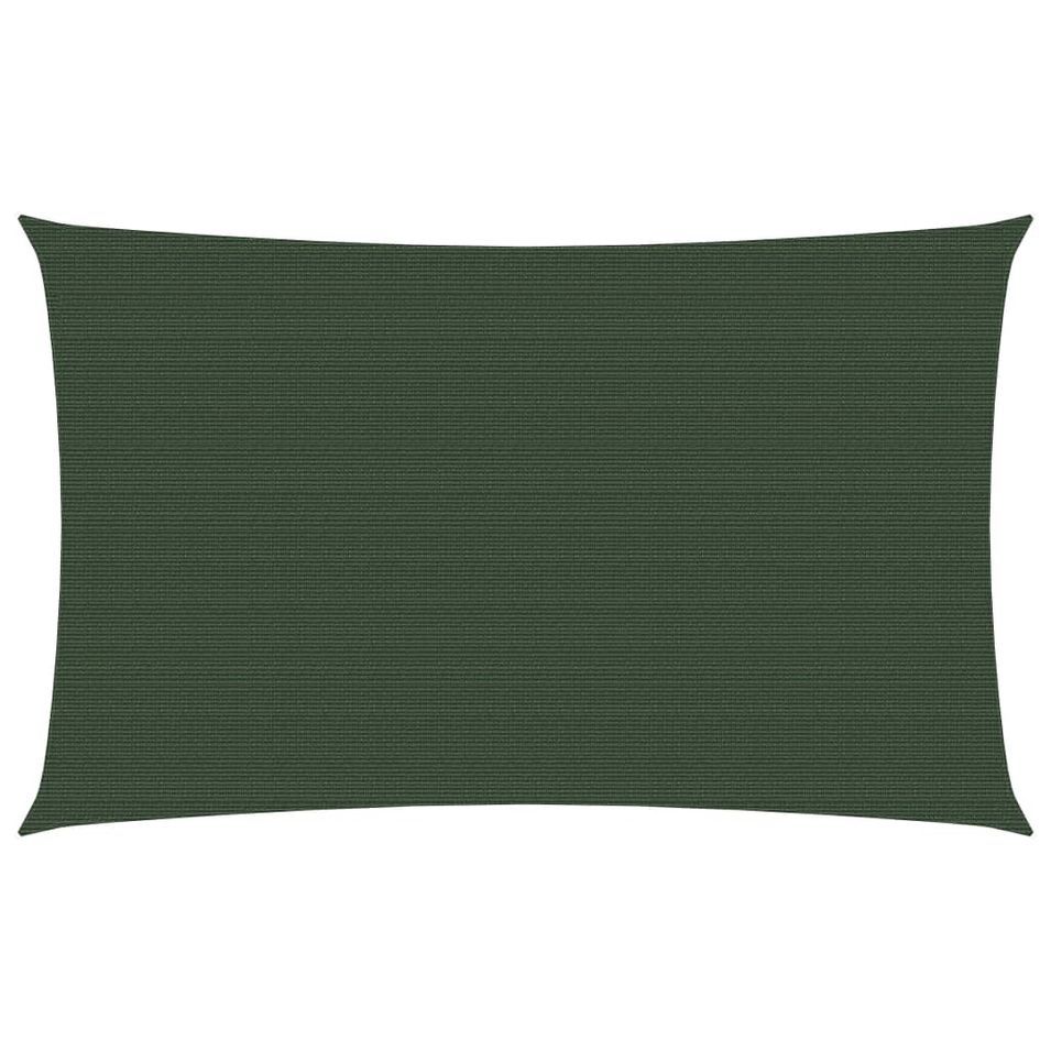 Voile d'ombrage 160 g/m² Vert foncé 5x7 m PEHD - Photo n°1