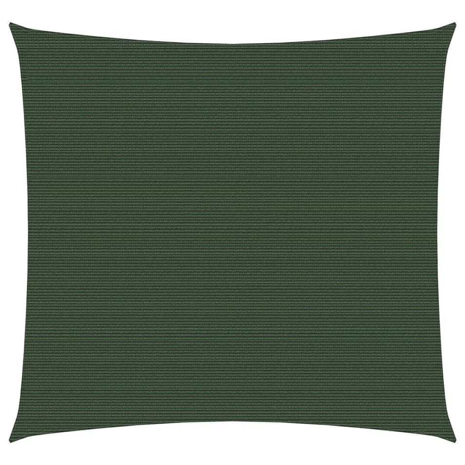 Voile d'ombrage 160 g/m² Vert foncé 6x6 m PEHD - Photo n°1