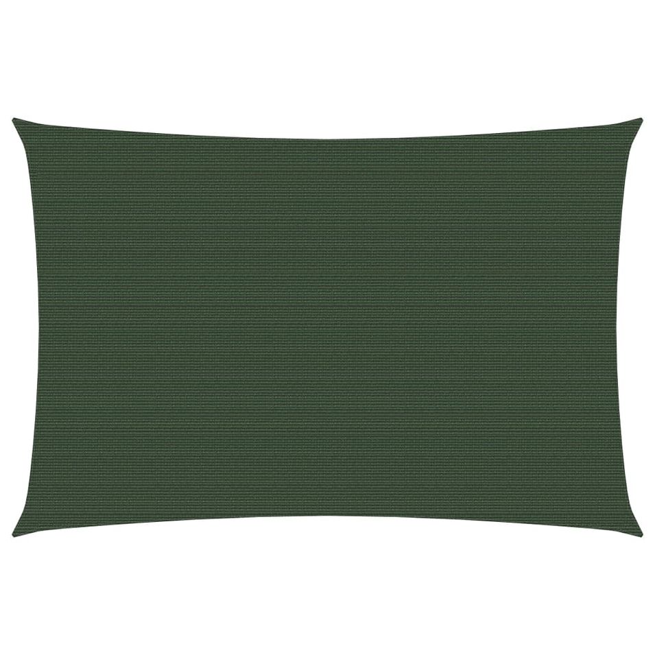 Voile d'ombrage 160 g/m² Vert foncé 6x7 m PEHD - Photo n°1