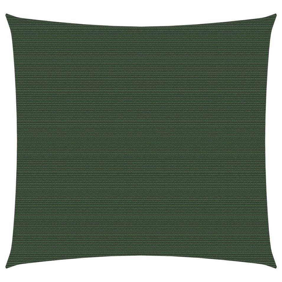 Voile d'ombrage 160 g/m² Vert foncé 7x7 m PEHD - Photo n°1
