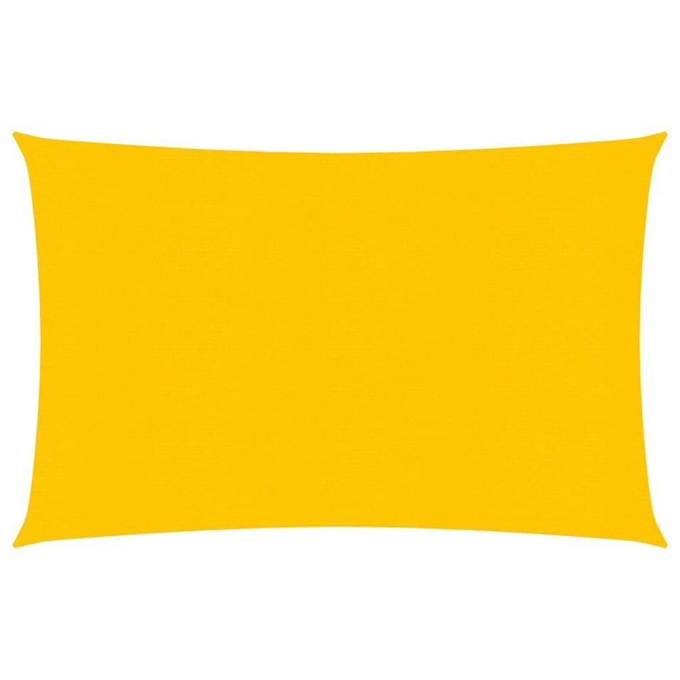 Voile d'ombrage 160g/m² rectangulaire jaune 3,5x4,5 m PEHD - Photo n°1