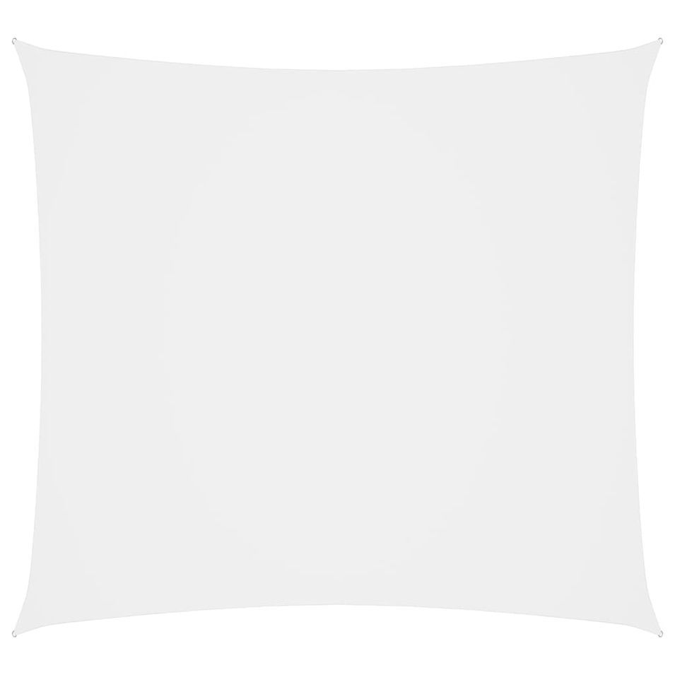 Voile de parasol Tissu Oxford carré 2,5x2,5 m Blanc - Photo n°1