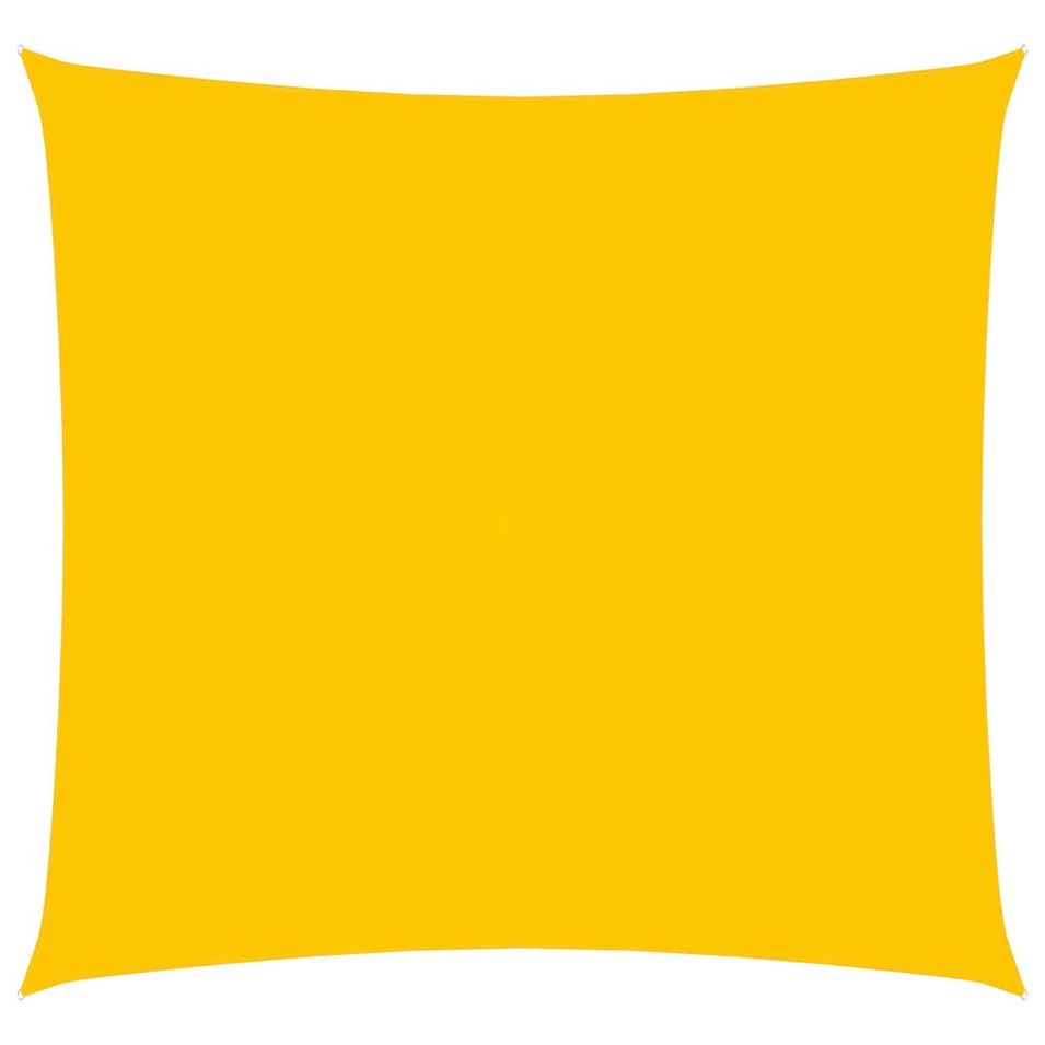 Voile de parasol Tissu Oxford carré 2,5x2,5 m Jaune - Photo n°1
