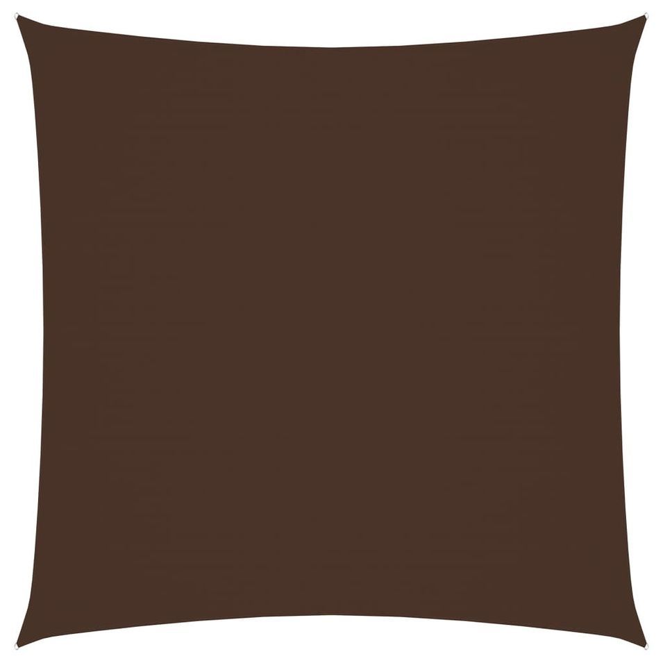 Voile de parasol Tissu Oxford carré 2x2 m Marron - Photo n°1