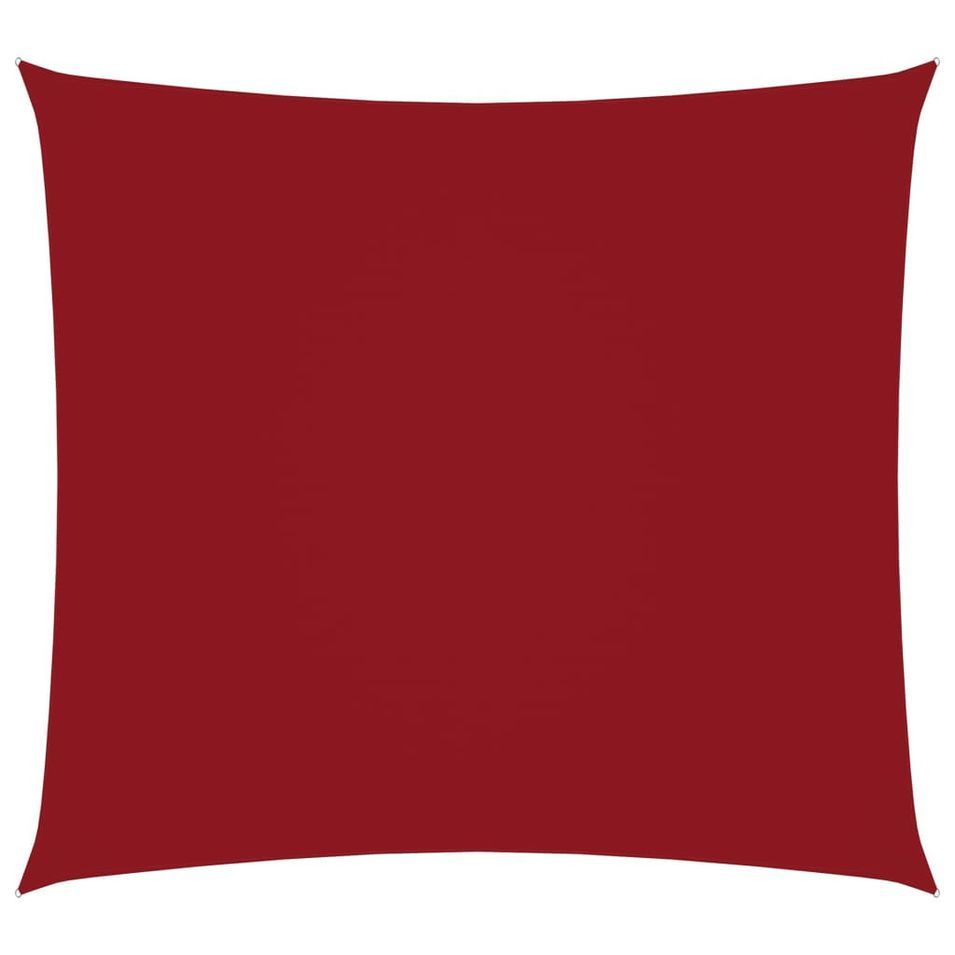 Voile de parasol Tissu Oxford carré 2x2 m Rouge - Photo n°1