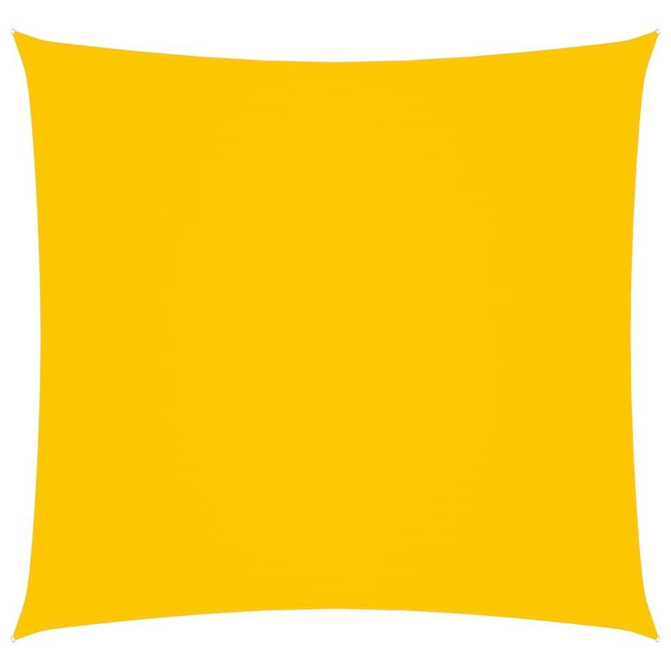 Voile de parasol Tissu Oxford carré 3,6x3,6 m Jaune - Photo n°1