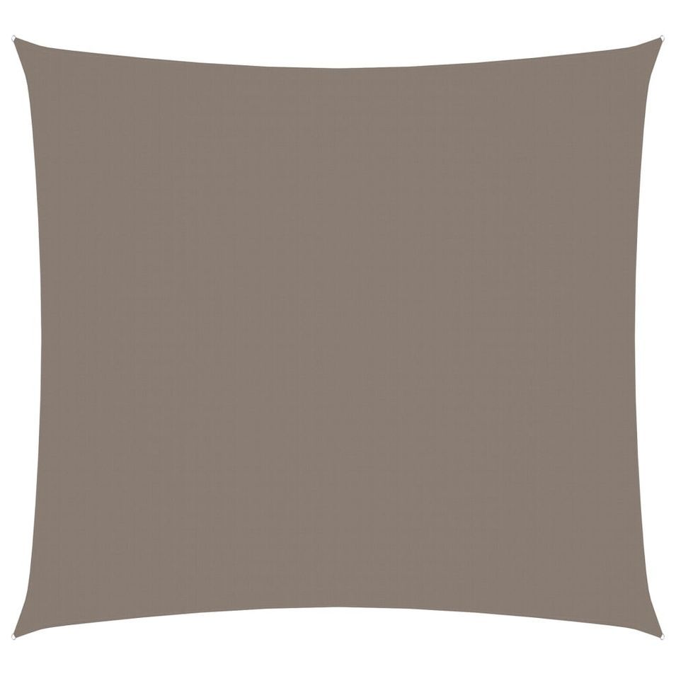 Voile de parasol Tissu Oxford carré 3,6x3,6 m Taupe - Photo n°1