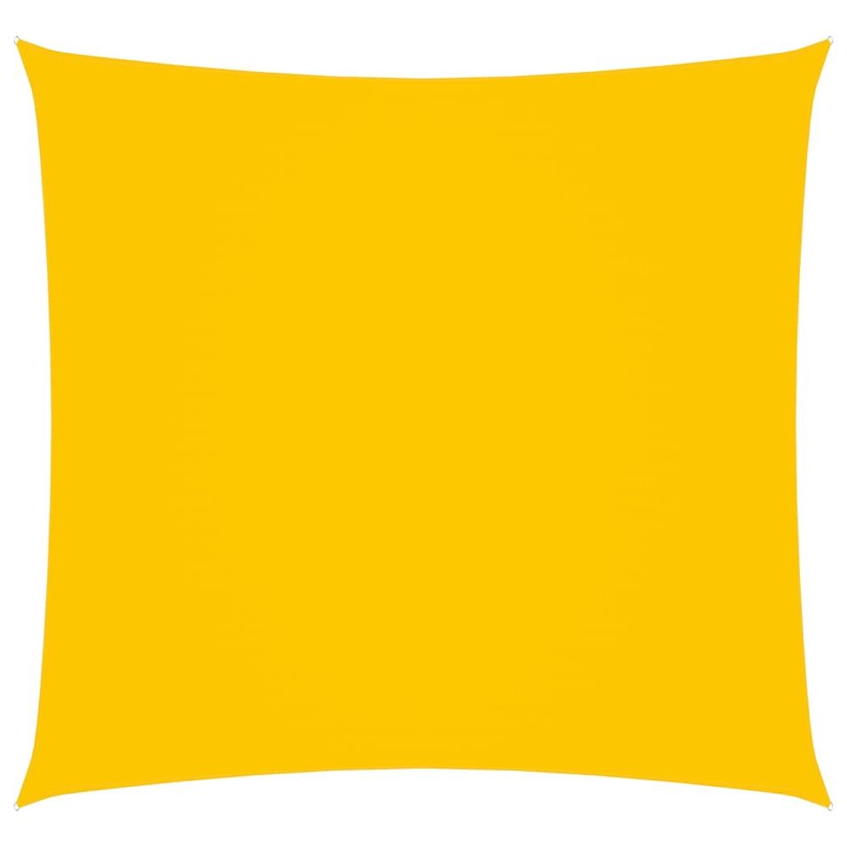 Voile de parasol Tissu Oxford carré 3x3 m Jaune - Photo n°1