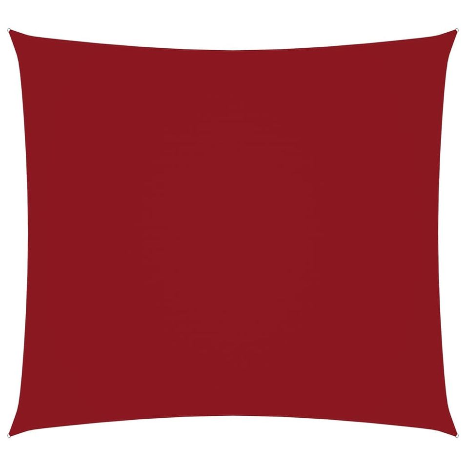 Voile de parasol Tissu Oxford carré 3x3 m Rouge - Photo n°1