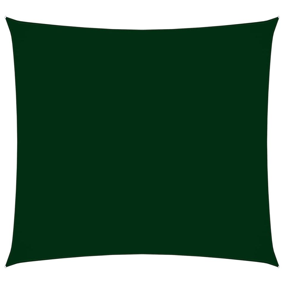 Voile de parasol Tissu Oxford carré 3x3 m Vert foncé - Photo n°1