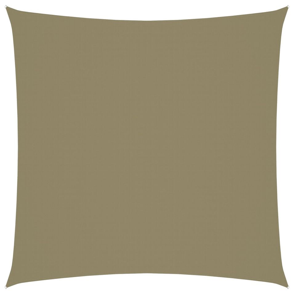 Voile de parasol Tissu Oxford carré 4,5x4,5 m Beige - Photo n°1