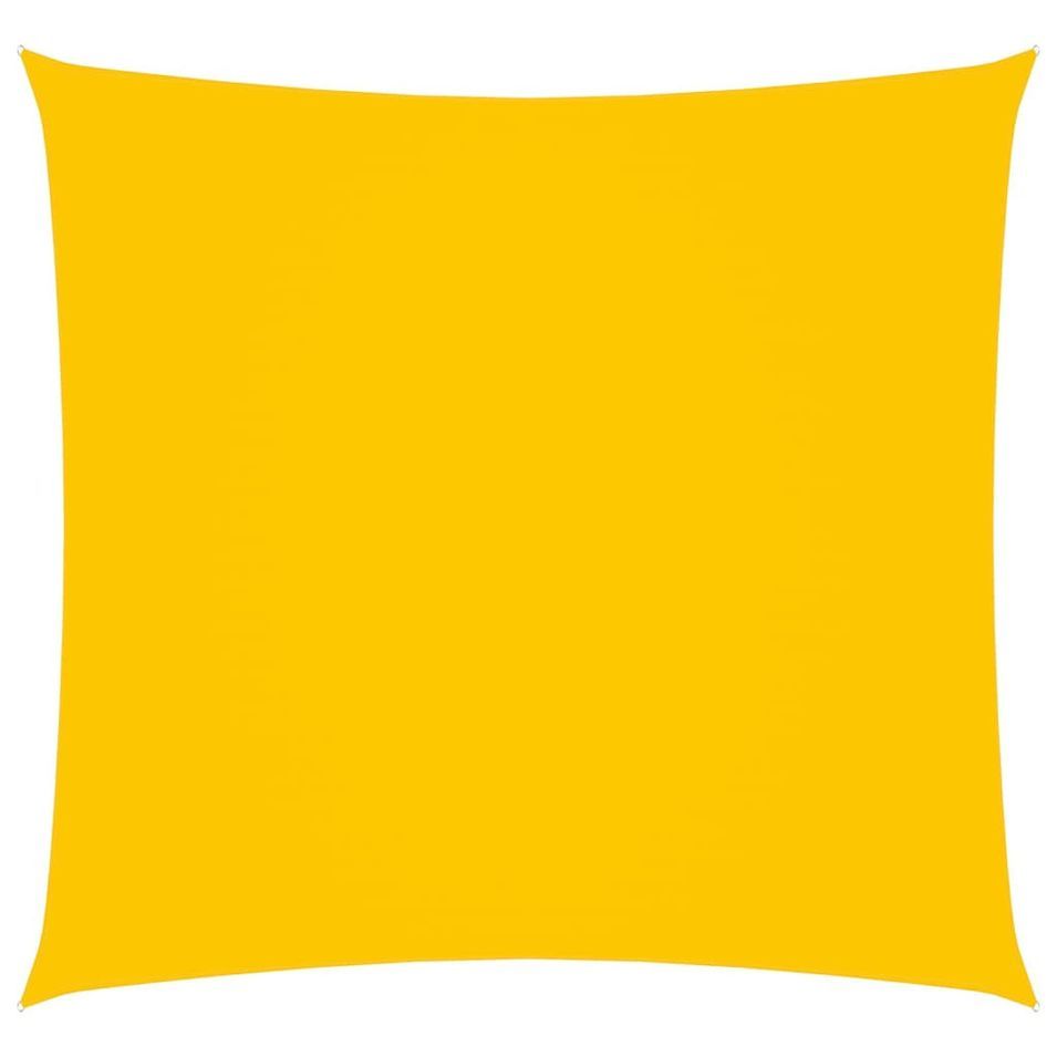 Voile de parasol Tissu Oxford carré 4,5x4,5 m Jaune - Photo n°1