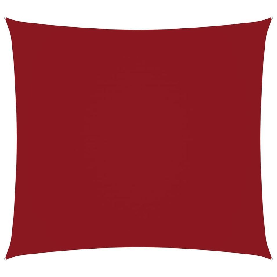 Voile de parasol Tissu Oxford carré 4,5x4,5 m Rouge - Photo n°1