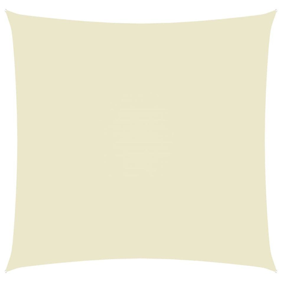 Voile de parasol Tissu Oxford carré 4x4 m Crème - Photo n°1