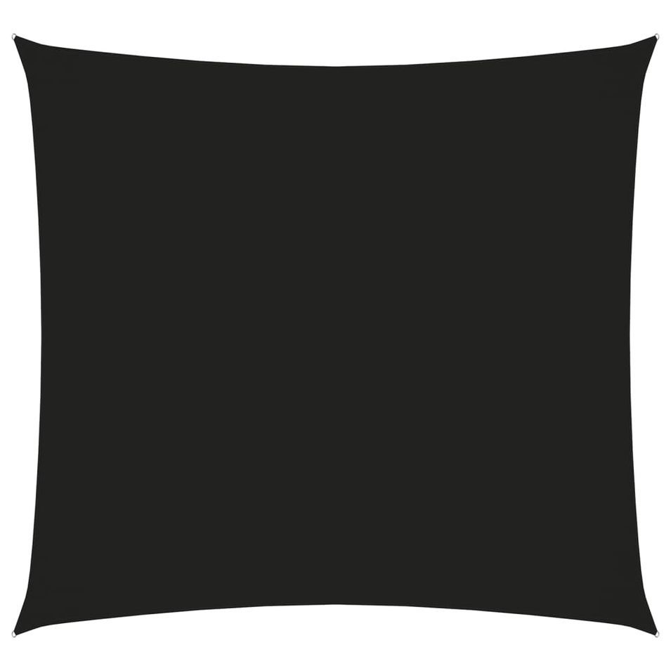 Voile de parasol Tissu Oxford carré 4x4 m Noir - Photo n°1
