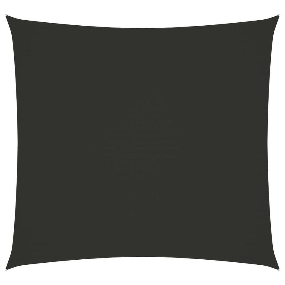 Voile de parasol Tissu Oxford carré 5x5 m Anthracite - Photo n°1
