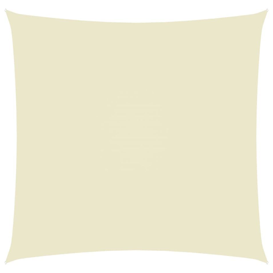 Voile de parasol Tissu Oxford carré 5x5 m Crème - Photo n°1