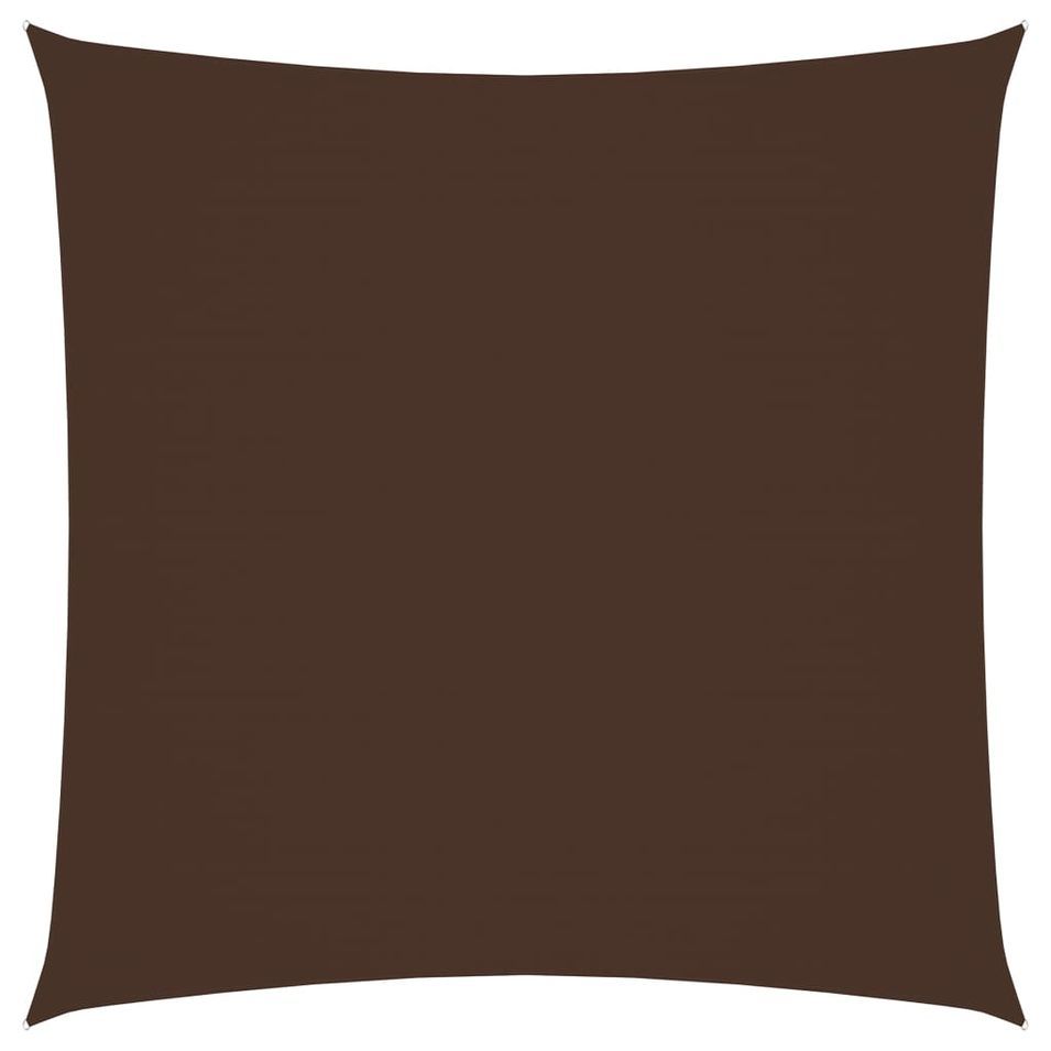 Voile de parasol Tissu Oxford carré 6x6 m Marron - Photo n°1