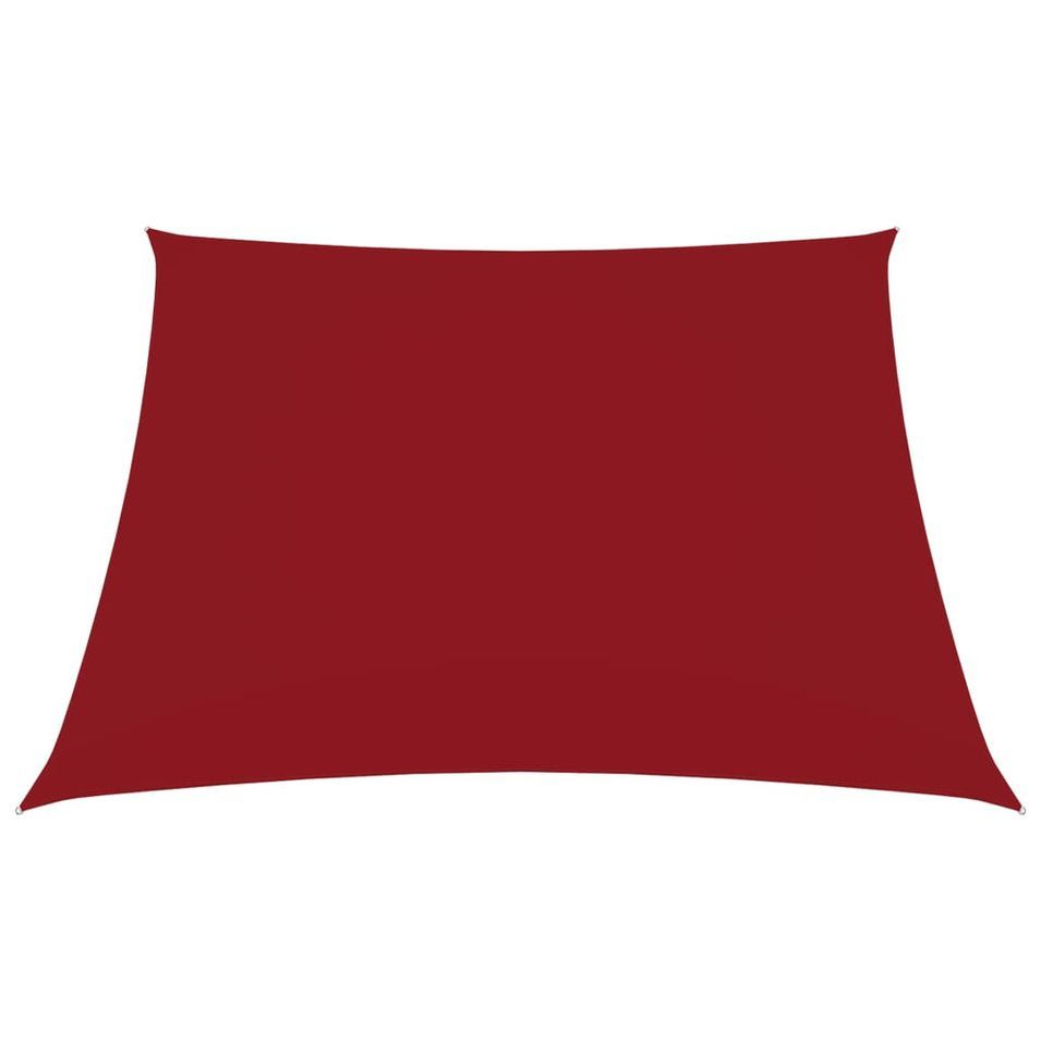 Voile de parasol Tissu Oxford carré 6x6 m Rouge - Photo n°1