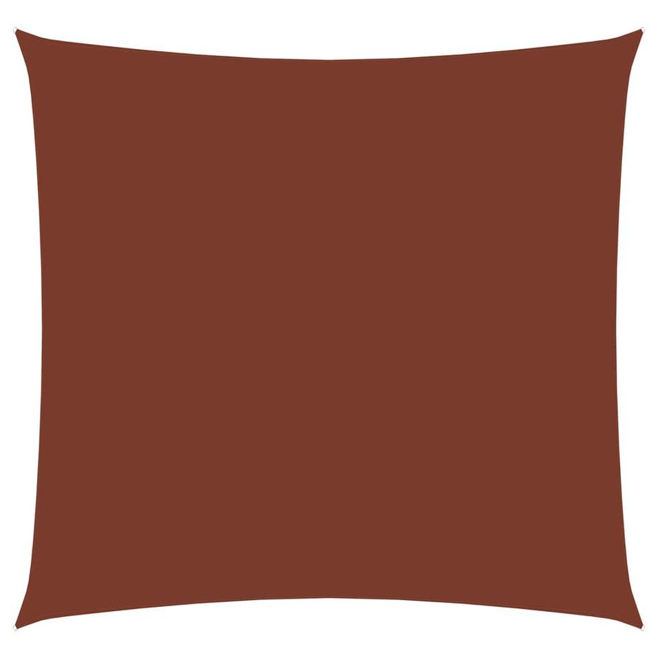 Voile de parasol Tissu Oxford carré 6x6 m Terre cuite - Photo n°1