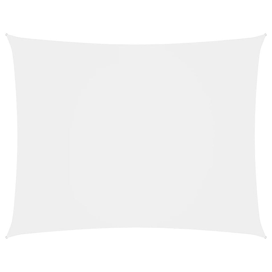 Voile de parasol Tissu Oxford rectangulaire 2,5x3,5 m Blanc - Photo n°1