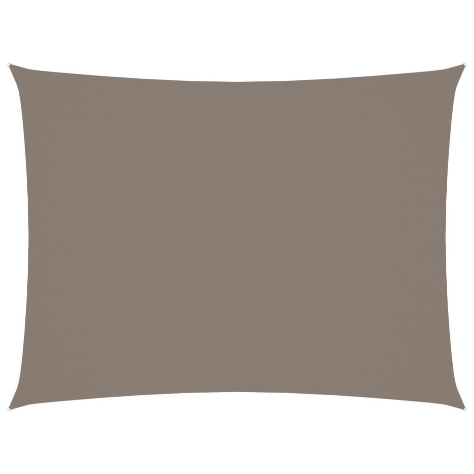 Voile de parasol Tissu Oxford rectangulaire 2,5x3,5 m Taupe - Photo n°1