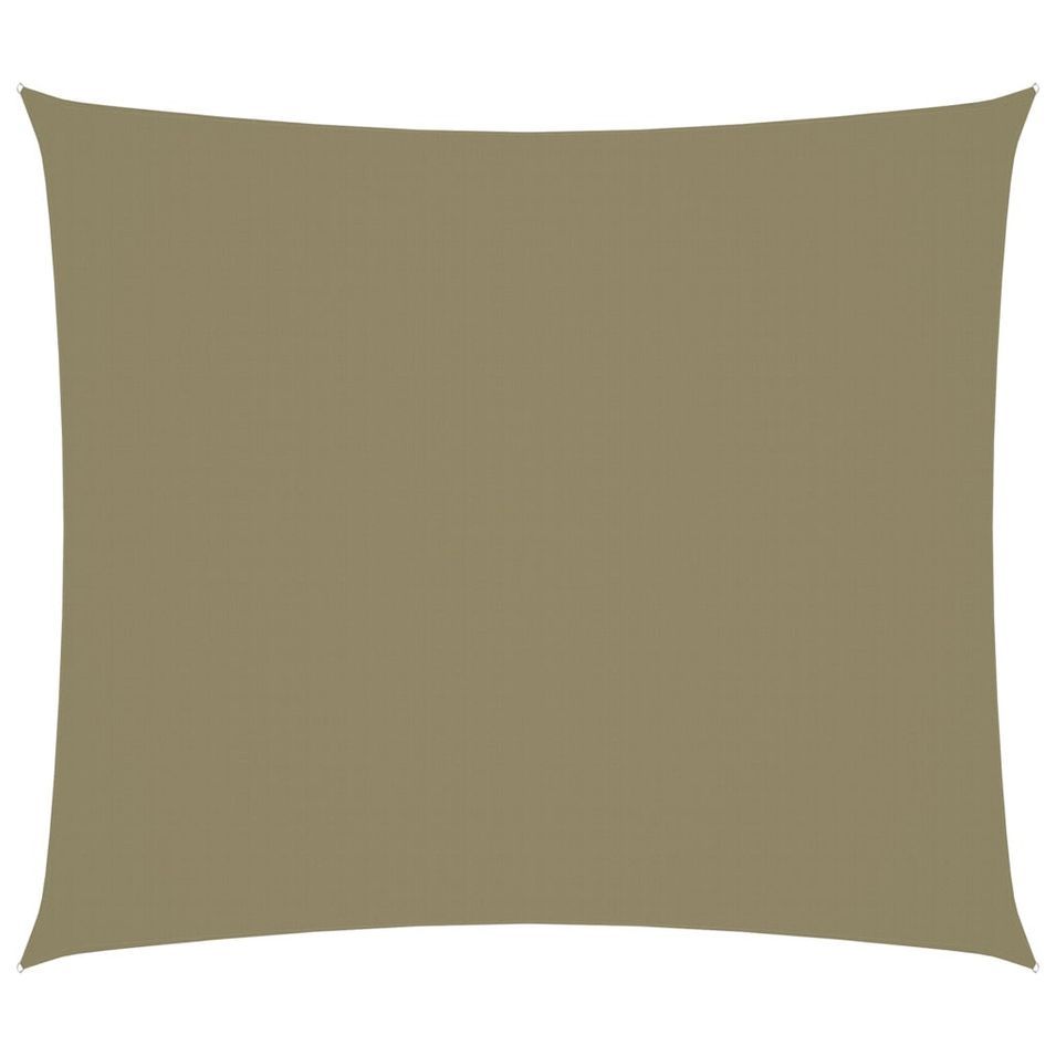 Voile de parasol Tissu Oxford rectangulaire 2,5x3 m Beige - Photo n°1