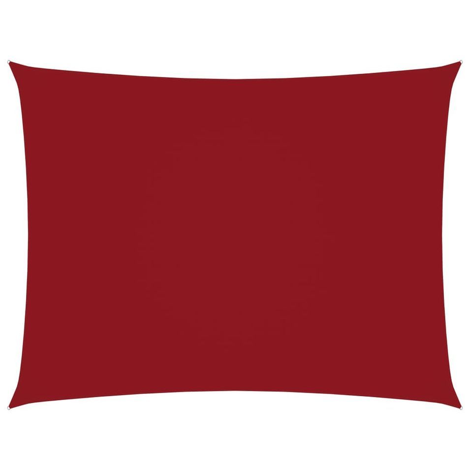 Voile de parasol Tissu Oxford rectangulaire 2,5x3 m Rouge - Photo n°1
