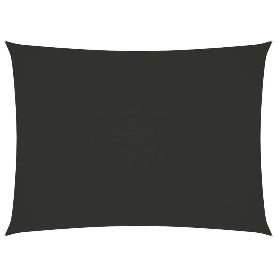 Voile de parasol Tissu Oxford rectangulaire 2,5x4,5m Anthracite - Photo n°1