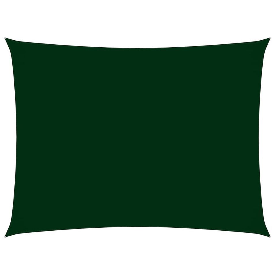 Voile de parasol Tissu Oxford rectangulaire 2,5x4,5m Vert foncé - Photo n°1