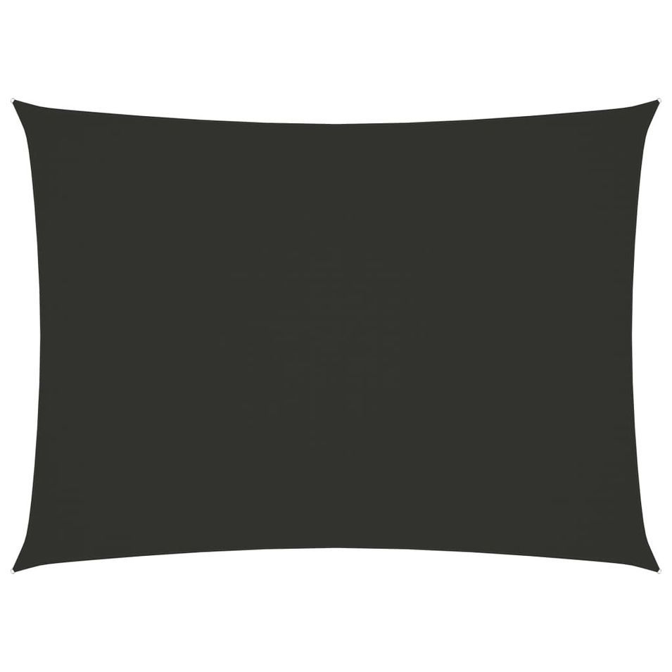 Voile de parasol Tissu Oxford rectangulaire 2,5x4 m Anthracite - Photo n°1