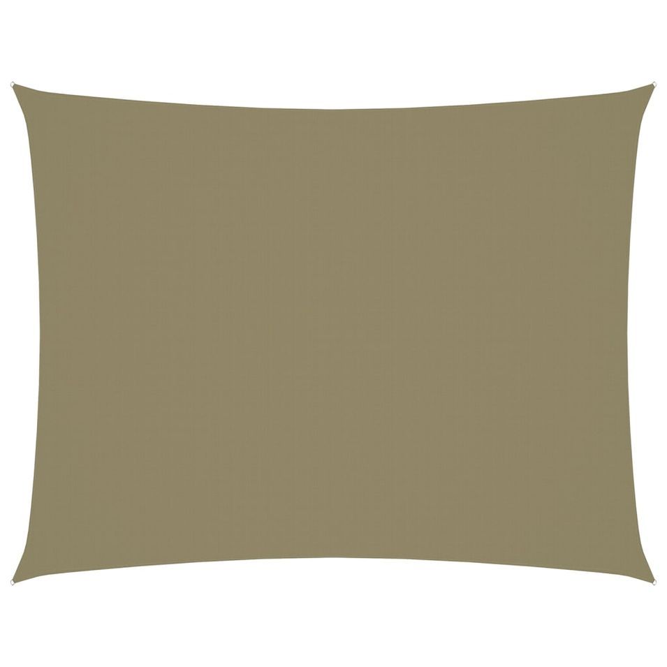 Voile de parasol Tissu Oxford rectangulaire 2,5x4 m Beige - Photo n°1