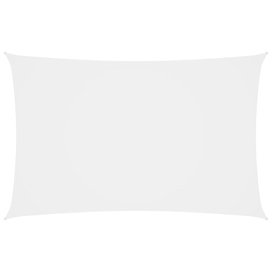 Voile de parasol Tissu Oxford rectangulaire 2,5x5 m Blanc - Photo n°1