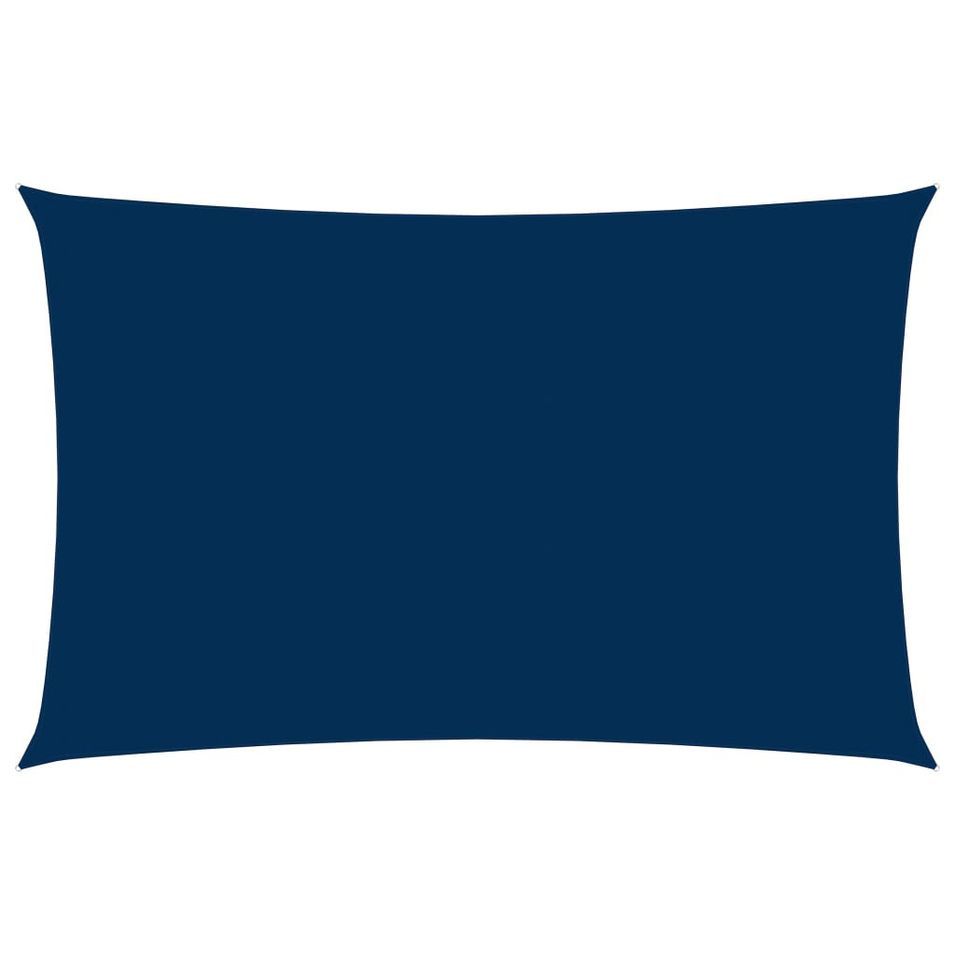 Voile de parasol Tissu Oxford rectangulaire 2,5x5 m Bleu - Photo n°1