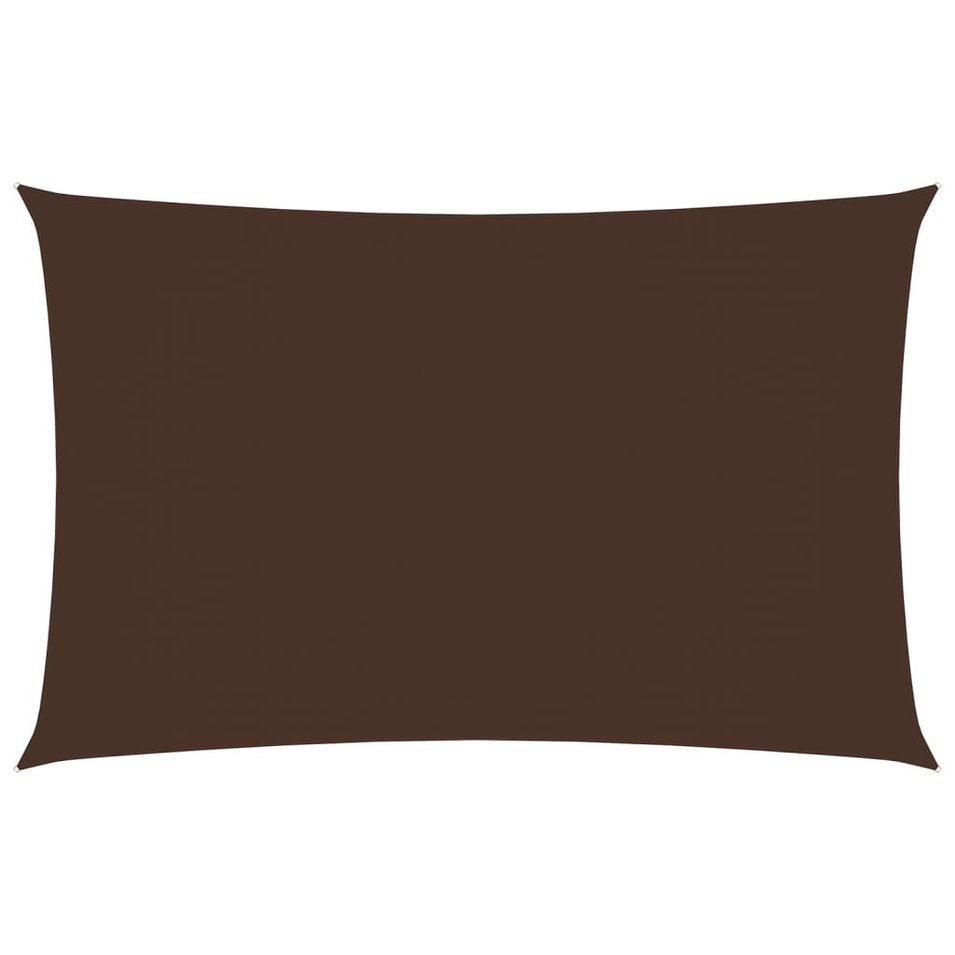 Voile de parasol Tissu Oxford rectangulaire 2,5x5 m Marron - Photo n°1