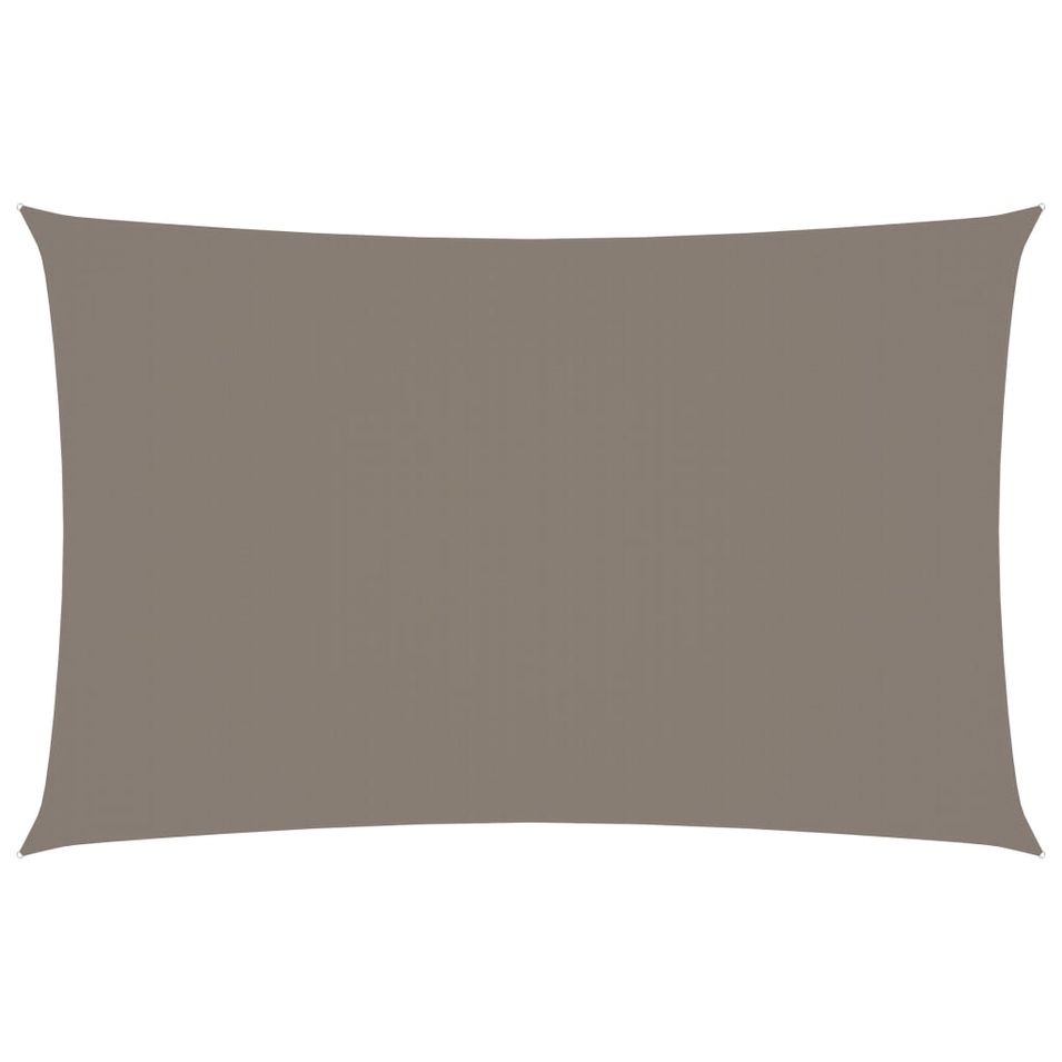 Voile de parasol Tissu Oxford rectangulaire 2,5x5 m Taupe - Photo n°1