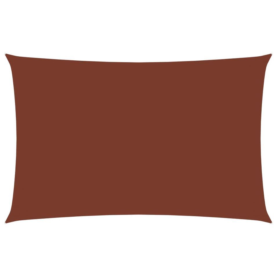 Voile de parasol Tissu Oxford rectangulaire 2,5x5 m Terre cuite - Photo n°1